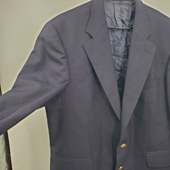 Ralph Lauren Chaps Long Sleeve 2 Button Blazer Jacket Men Size 42 Regular Vintag - Picture 2 of 12